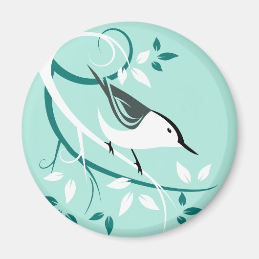 Stilisierte Nuthatch in Tree Magnet (Vorne)