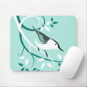 Stilisierte Nuthatch in Tree Mousepad (Mit Mouse)