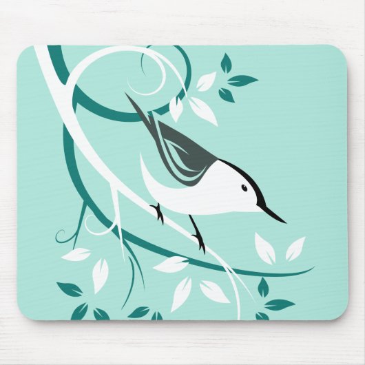 Stilisierte Nuthatch in Tree Mousepad (Vorne)
