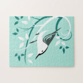 Stilisierte Nuthatch in Tree Puzzle (Horizontal)