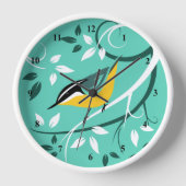 Stilisierte Nuthatch Wanduhr (Vorderseite)