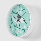 Stilisierte Nuthatch Wanduhr (Winkel)