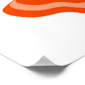 Stilisierte orange Retro-Blume Poster (Ecke)