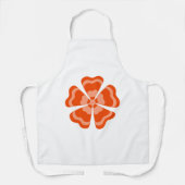 Stilisierte orange Retro-Blume Schürze (Vorderseite)