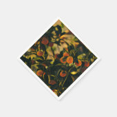 Stilisierte Orange Tree Paper Napkin Serviette (Ecke)