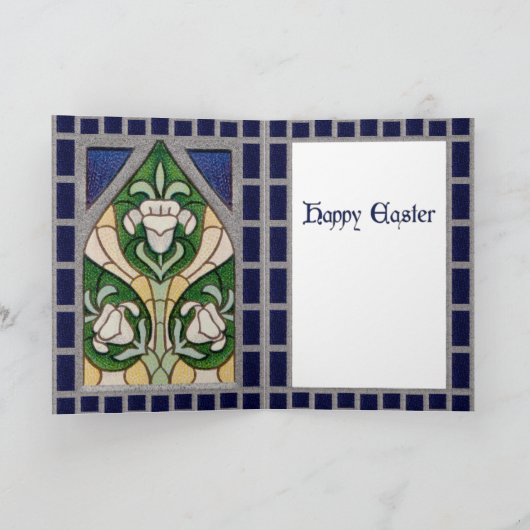 Stilisierte Osterlilien (RT 01) Karte (Innenseite)