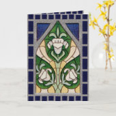 Stilisierte Osterlilien (RT 01) Karte (Gelbe Blume)