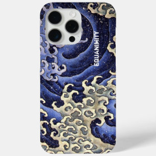 Stilisierte Ozeanwelle Navyblau und Elfenbein Case-Mate iPhone Hülle