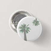 Stilisierte Palmen Pastel Green Tropical Button (Vorne & Hinten)