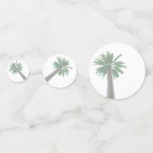 Stilisierte Palmen Pastel Green Tropical Konfetti (Vorderseiten)