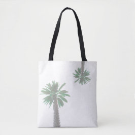 Stilisierte Palmen Pastel Green Tropical Tasche