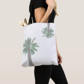 Stilisierte Palmen Pastel Green Tropical Tasche (Von Nahem)