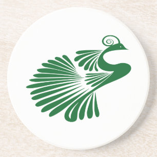 Stilisierte Peacock-Untersetzer Getränkeuntersetzer