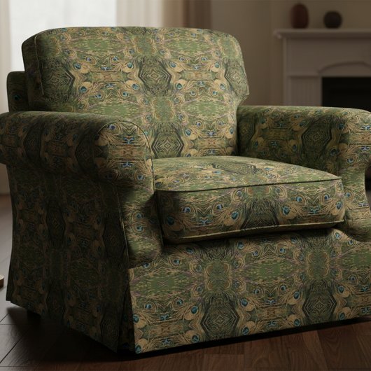 Stilisierte PfauenFeathers Stoff