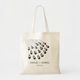 stilisierte Pfauenfeathers Wedding Welcome Bag, Tragetasche