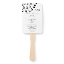 Stilisierte Pfauenfederhalter-Hochzeitsprogramm