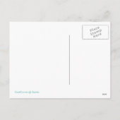 Stilisierte Pfauenfedern Feiertagspostkarte (Rückseite)