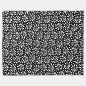 Stilisierte Pflanze Muster 020818 - Weiß auf Schwa Fleecedecke (Vorderseite (Horizontal))