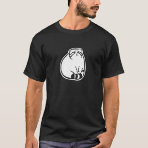 Stilisierte Pfoten der Pallas-Katze auf dem Schwan T-Shirt