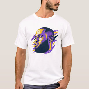 Stilisierte Porträtillustration von LeBron James T-Shirt