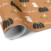 Stilisierte Pumpkins in Schwarz-weiß und Gold Geschenkpapier (Rolleneckpunkt)