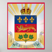 Stilisierte Quebec-Wappen-Poster Poster (Vorne)