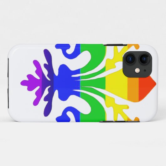 Stilisierte Rainbow-Lilie Case-Mate iPhone Hülle (Rückseite (Horizontal))