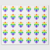 Stilisierte Rainbow-Lilie Geschenkpapier (Flach)