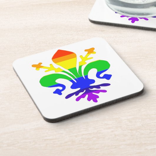 Stilisierte Rainbow-Lilie Getränkeuntersetzer (Linke Seite)