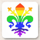 Stilisierte Rainbow-Lilie Getränkeuntersetzer (Vorderseite)