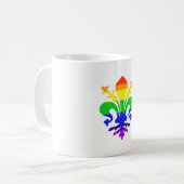 Stilisierte Rainbow-Lilie Kaffeetasse (Vorderseite Links)