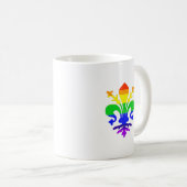 Stilisierte Rainbow-Lilie Kaffeetasse (VorderseiteRechts)