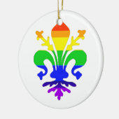 Stilisierte Rainbow-Lilie Keramik Ornament (Links)