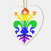 Stilisierte Rainbow-Lilie Keramikornament (Links)
