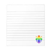 Stilisierte Rainbow-Lilie Lined Notizblock (Vorderseite)