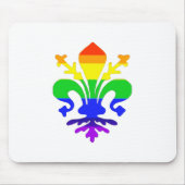 Stilisierte Rainbow-Lilie Mousepad (Vorne)