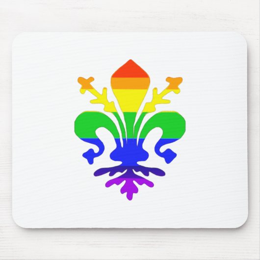 Stilisierte Rainbow-Lilie Mousepad (Vorne)
