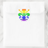 Stilisierte Rainbow-Lilie Quadratischer Aufkleber (Tasche)