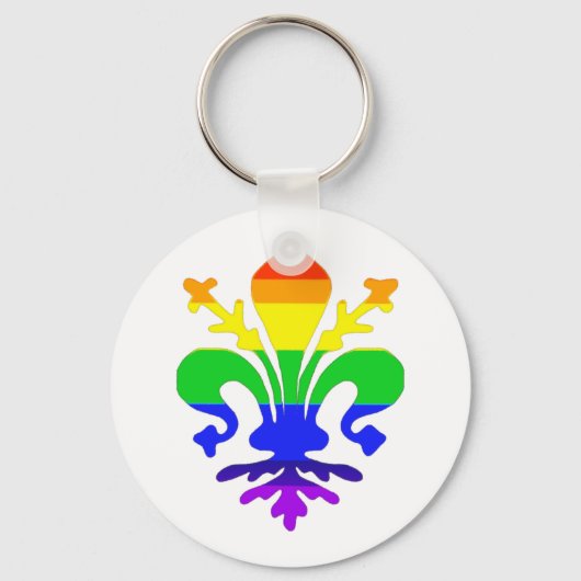 Stilisierte Rainbow-Lilie Schlüsselanhänger (Vorderseite)