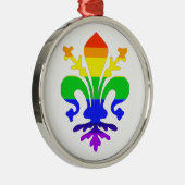 Stilisierte Rainbow-Lilie Silbernes Ornament (Rechts)