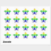 Stilisierte Rainbow-Lilie Stern-Aufkleber (Blatt)