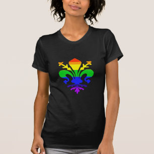 Stilisierte Rainbow-Lilie T-Shirt