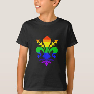 Stilisierte Rainbow-Lilie T-Shirt