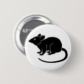 Stilisierte Rattenillustration Button (Vorne & Hinten)