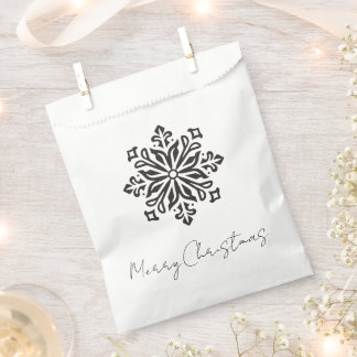 Stilisierte Retro Fröhliche Weihnachten Schneefloc Geschenktütchen