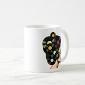 Stilisierte Retro-Vinyl-Schallplattenposter-Kunst Kaffeetasse (VorderseiteRechts)