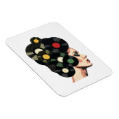 Stilisierte Retro-Vinyl-Schallplattenposter-Kunst Magnet (Rechte Seite)