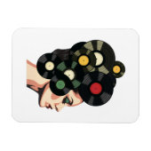 Stilisierte Retro-Vinyl-Schallplattenposter-Kunst Magnet (Horizontal)