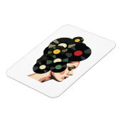 Stilisierte Retro-Vinyl-Schallplattenposter-Kunst Magnet (Linke Seite)