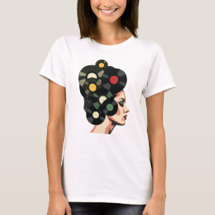 Stilisierte Retro-Vinyl-Schallplattenposter-Kunst T-Shirt